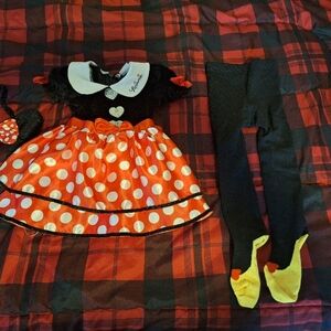 Disney Minnie Mouse Red Polka Dot Kids Costume/Dress Up